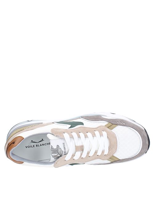 Sneakers in camoscio pelle e tessuto VOILE BLANCHE | KHILIANGREY/WHITE/BEIGE